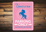 Unicorn Parking Sign