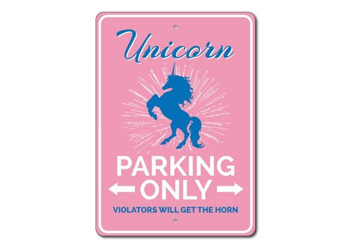 Unicorn Parking Sign