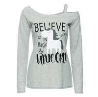 Magical Unicorn Off The Shoulder Tee