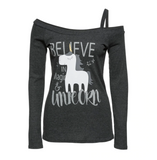 Magical Unicorn Off The Shoulder Tee